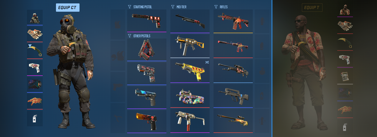 CS2 loadout view